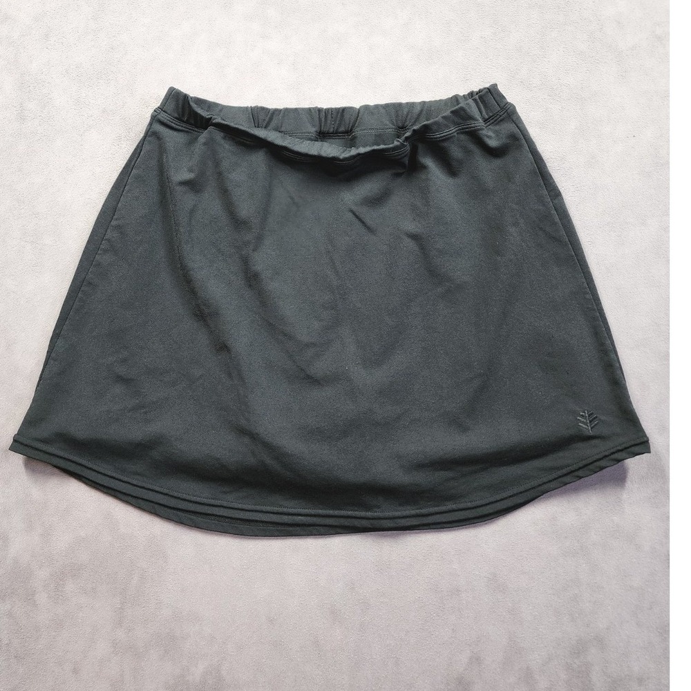 Coolibar Skort UPF 50 Activewear Elastic Waist Women Medium Black